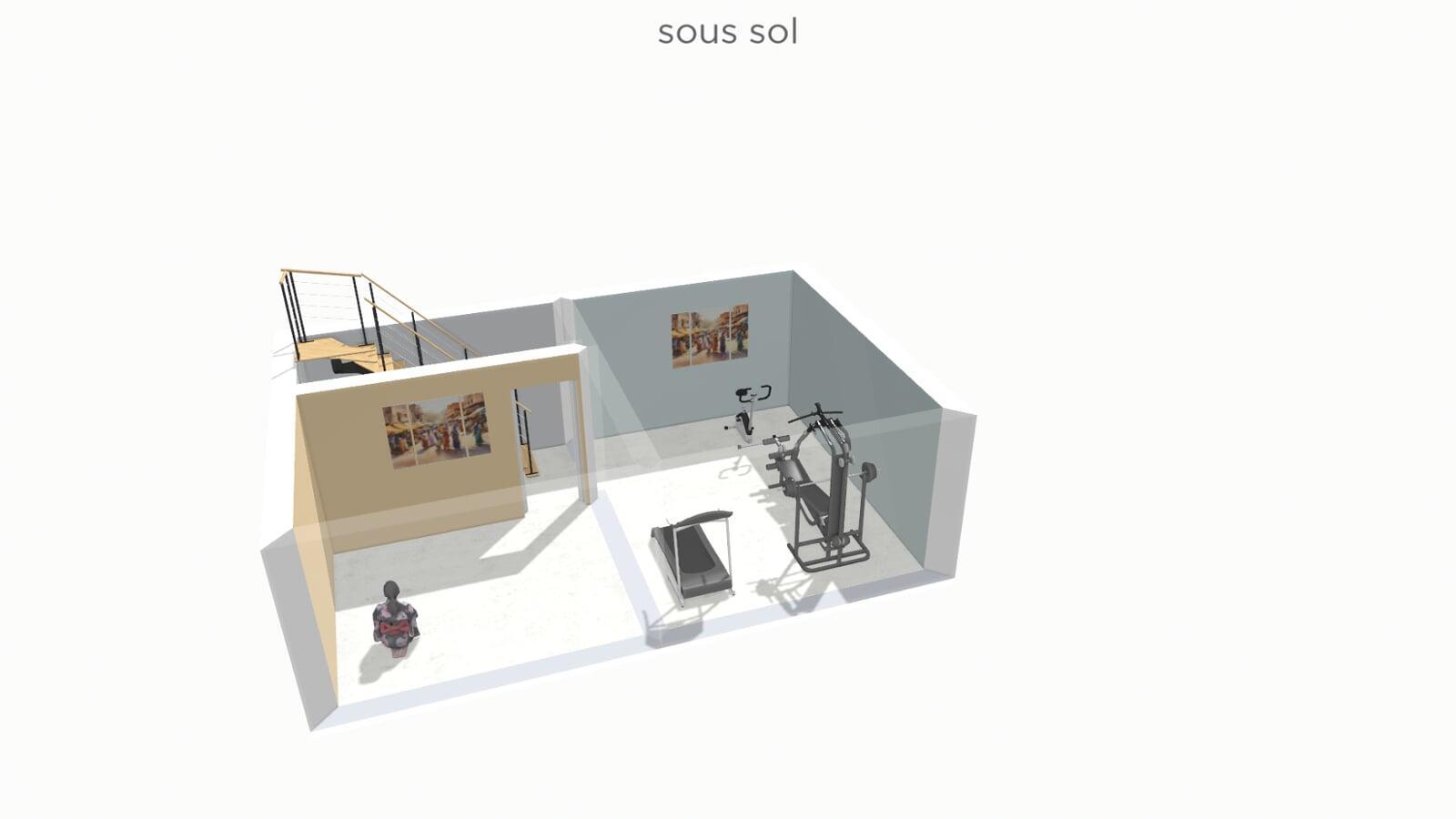 Projection 3D d'un sous sol 